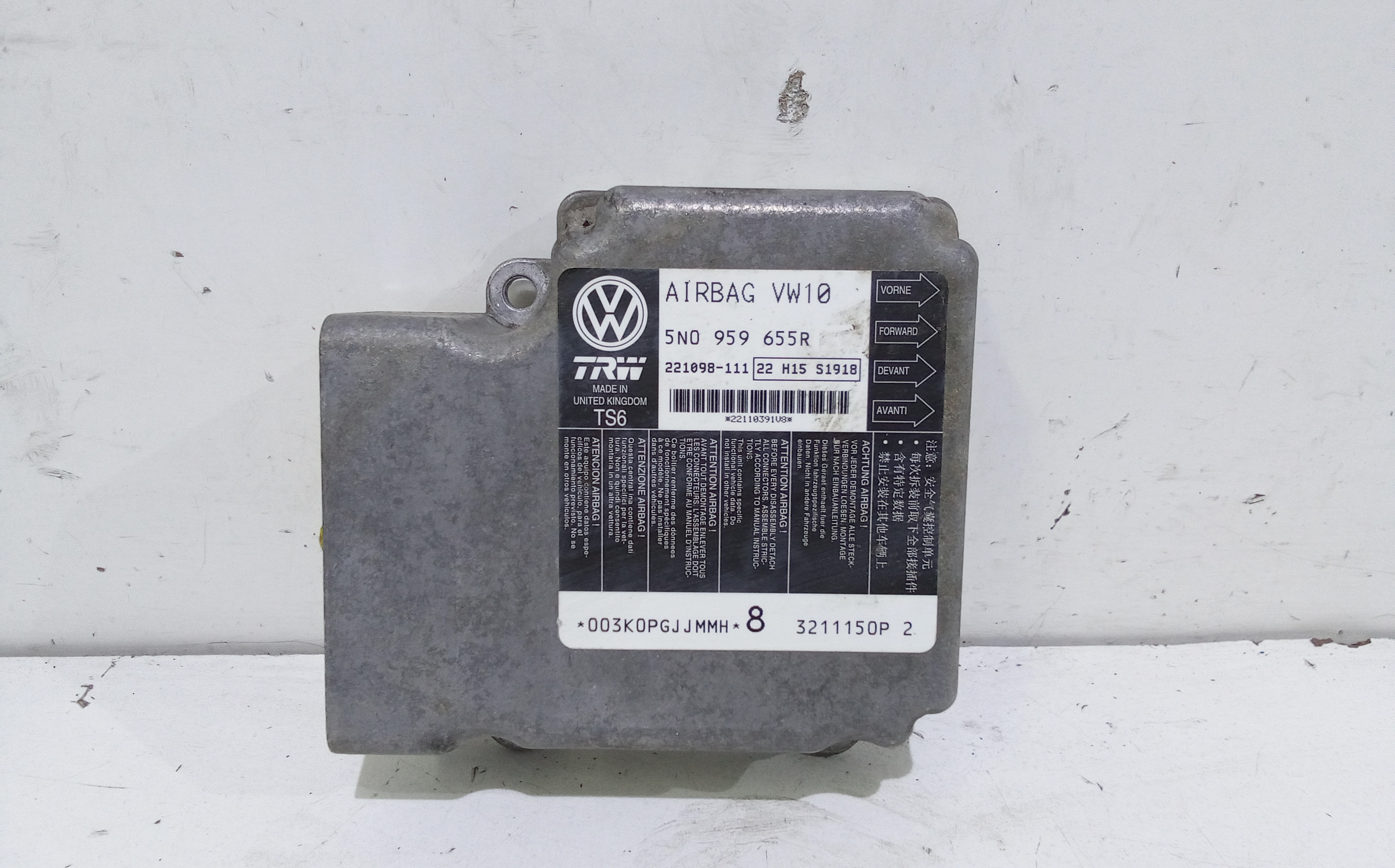 Centralina Comando Airbag 5N0959655AA107 Usato