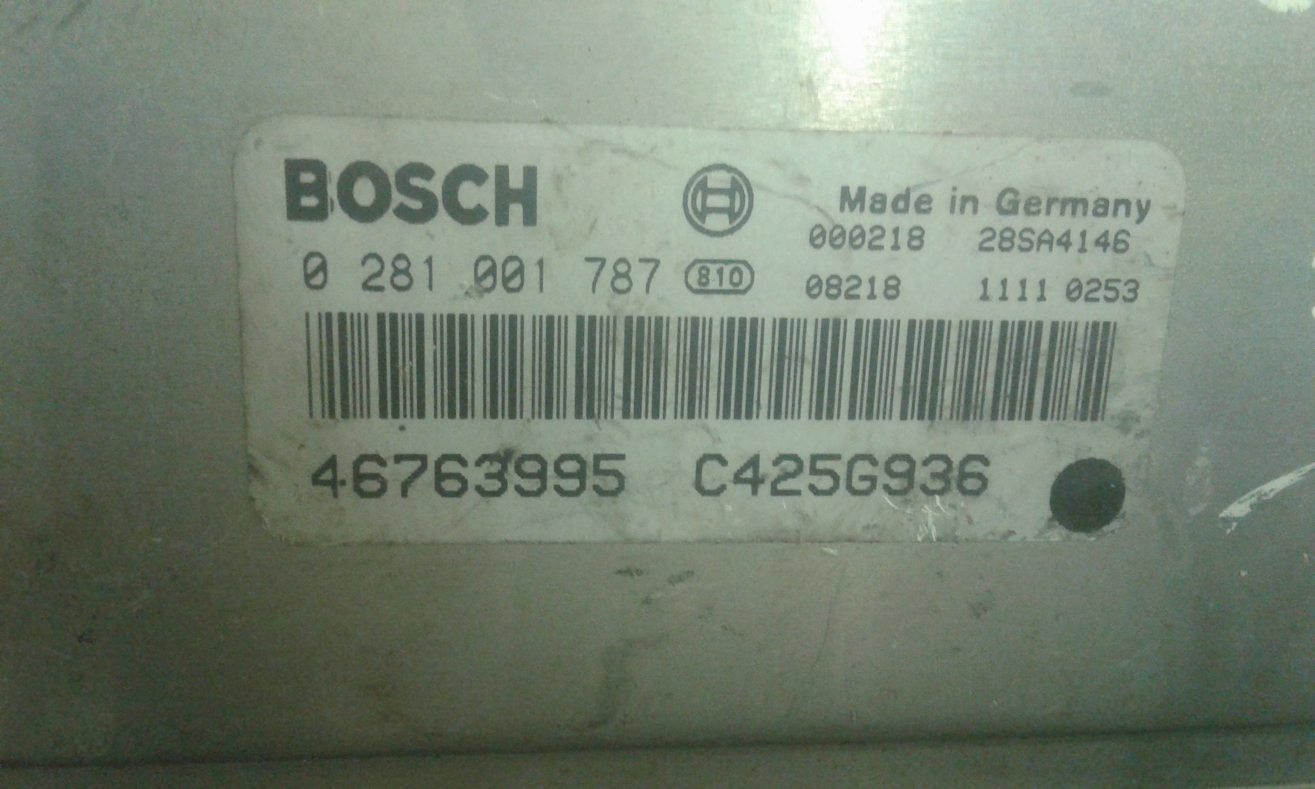 Centralina Iniezione (Bosch) 60663698 0 281 001 787 Usato