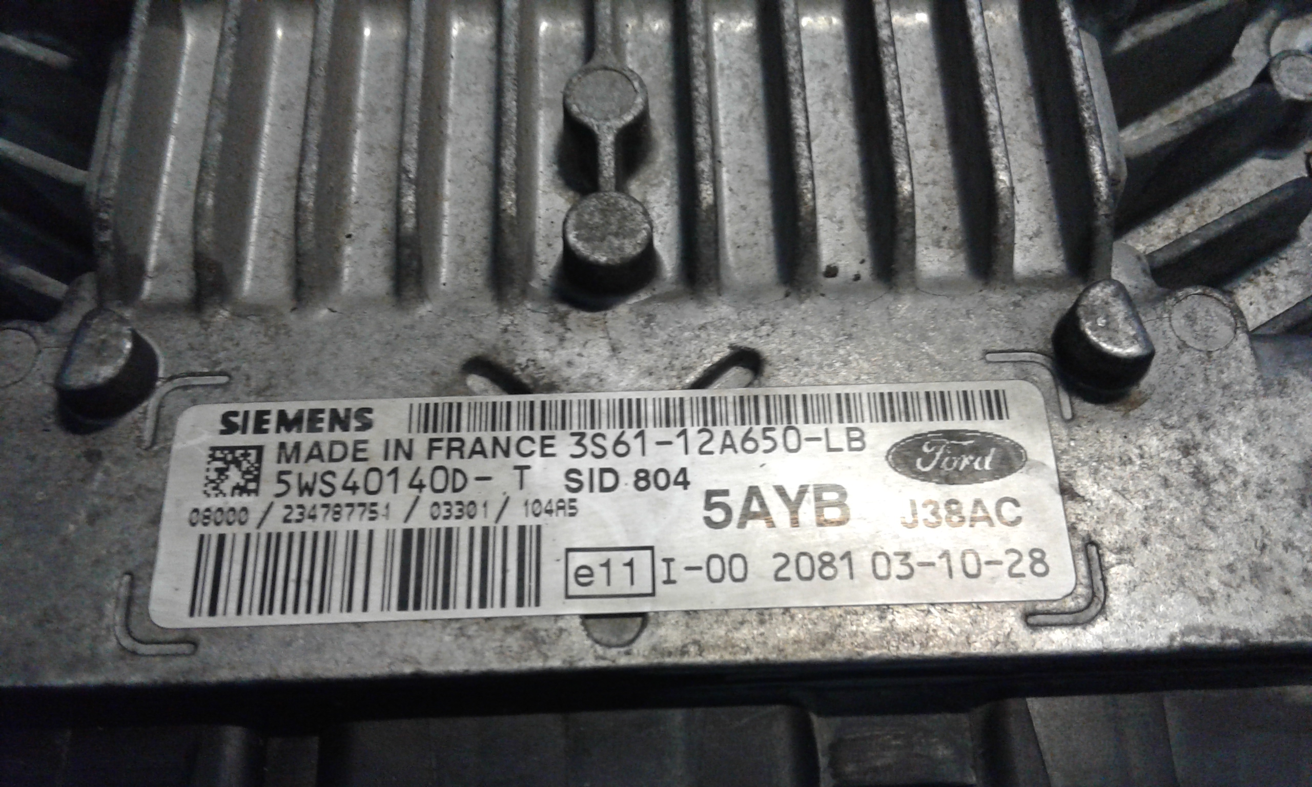 Centralina Iniezione (Siemens Ford) 1363938 5WS40140D-T Usato