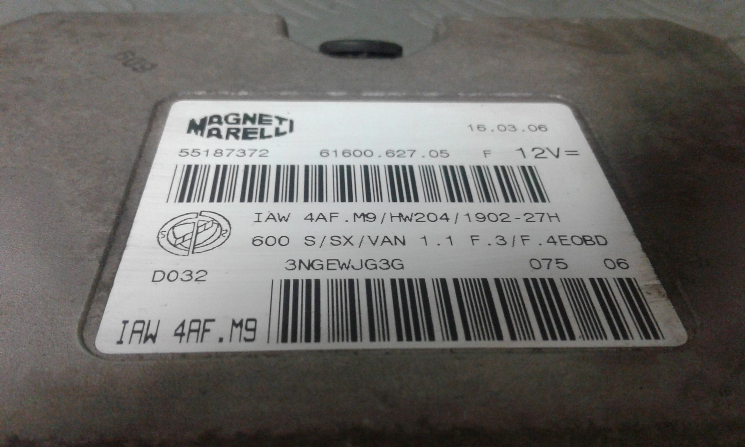 Centralina Iniezione (Magneti Marelli) 46820325 61600.627.05 Usato