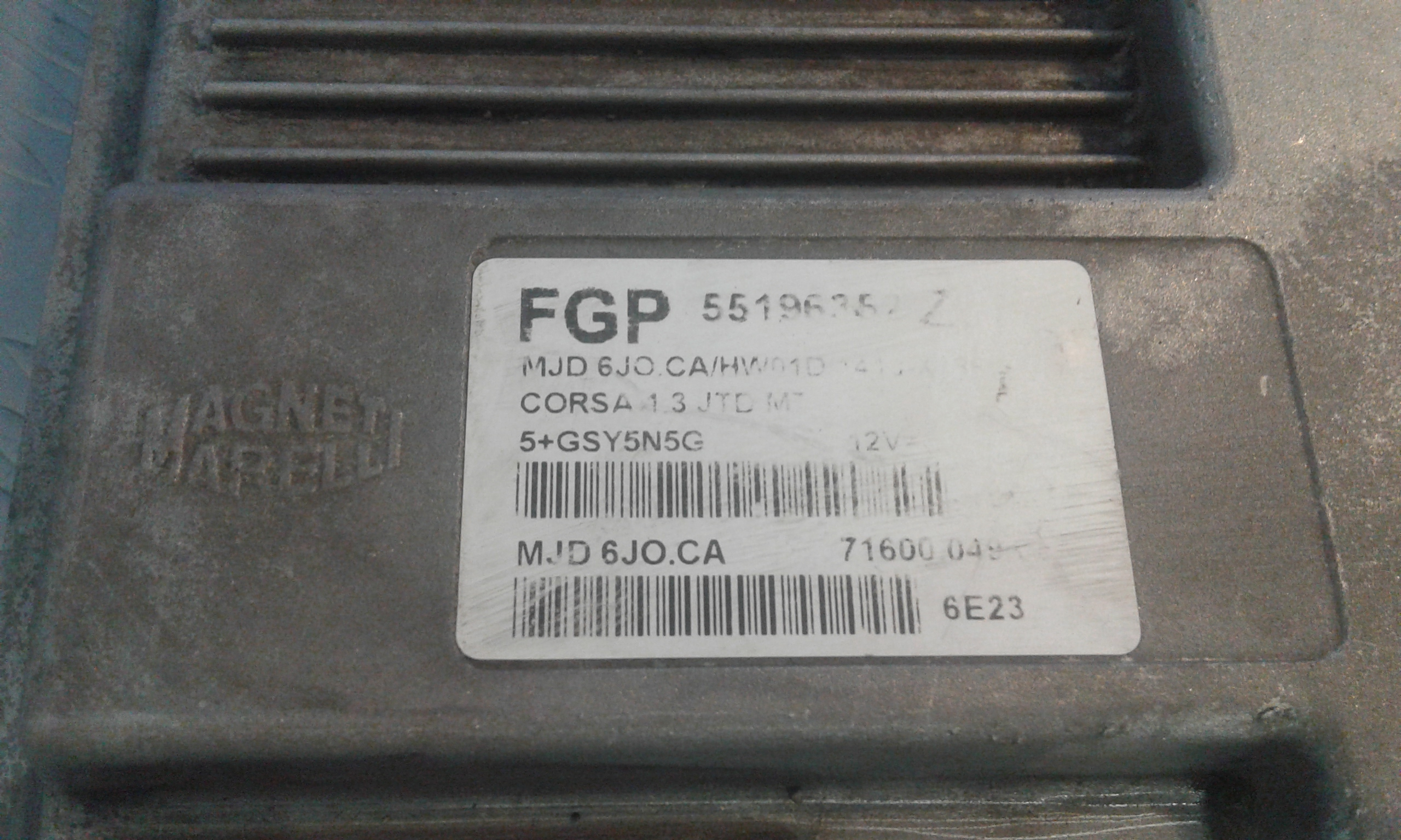 Centralina Iniezione (Magneti Marelli Fgp) 9164475 MJD 6JO.CA Usato