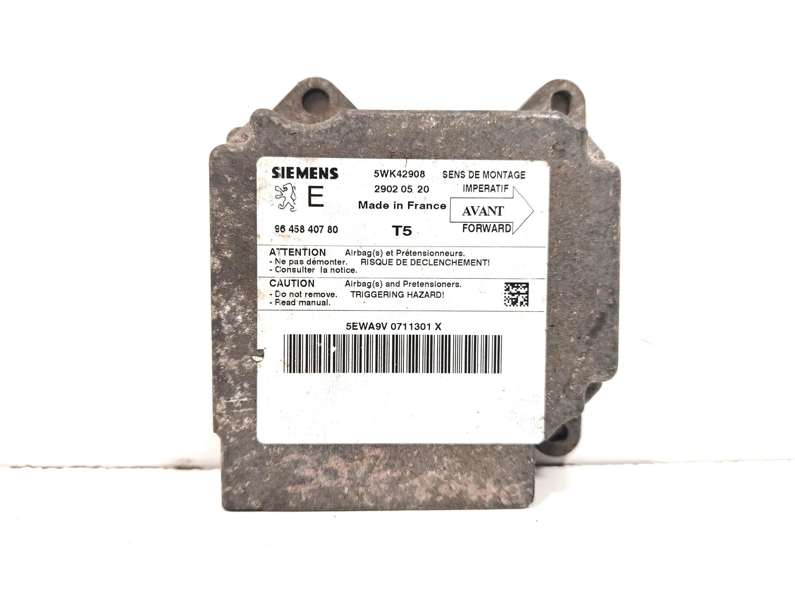 Centralina Comando Airbag 9645840780 Usato