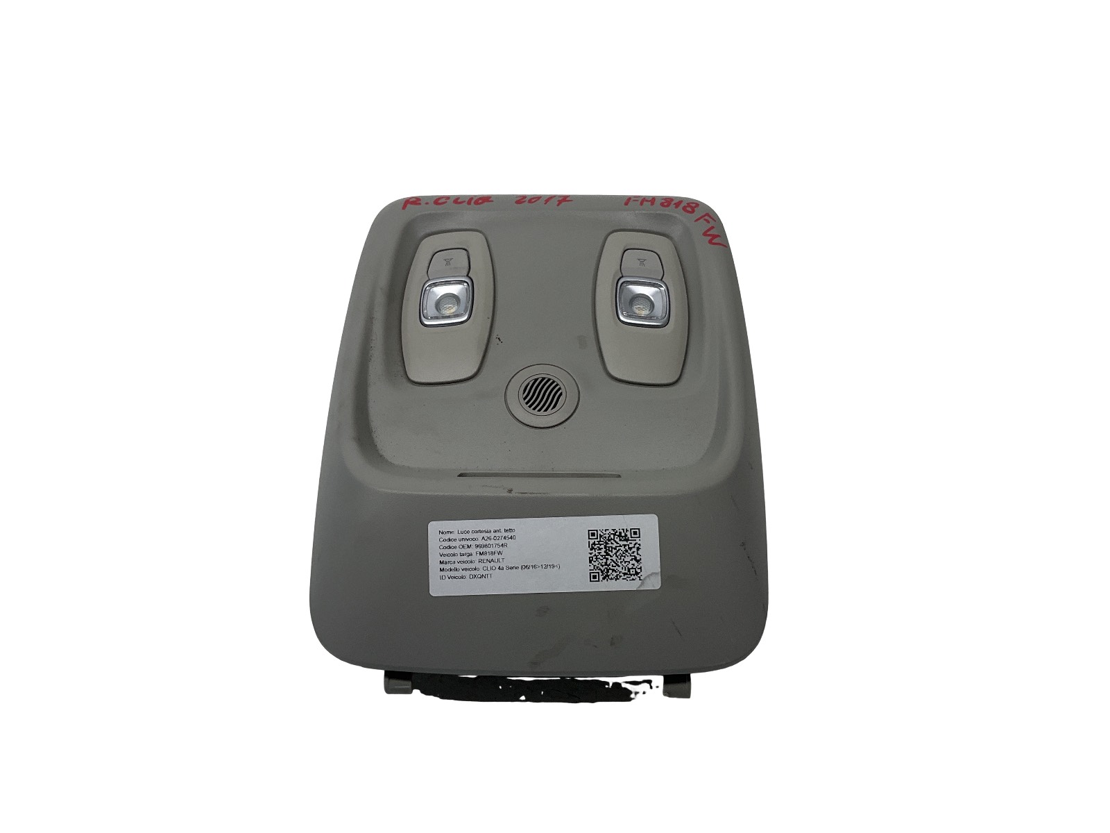 Luce Cortesia Ant. Tetto (Renault) 969801754R Usato