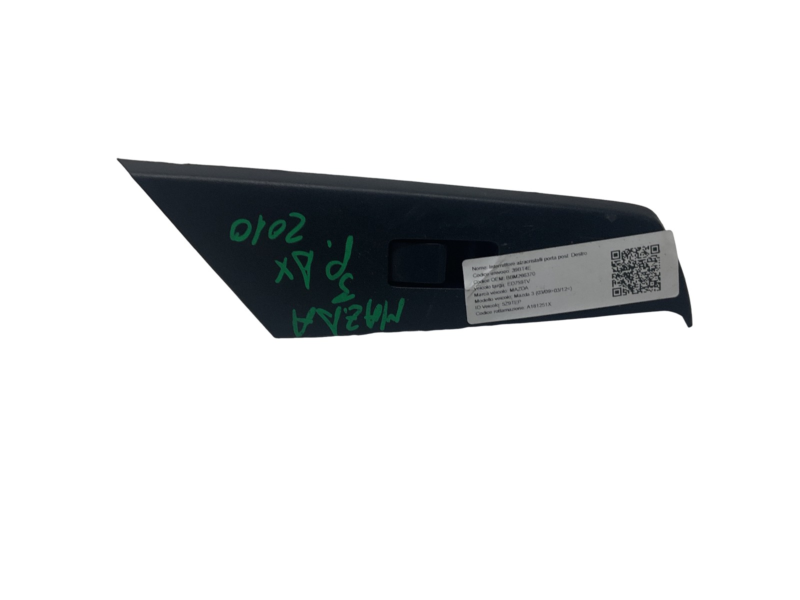 Interruttore Alzacristalli Porta Post. Destro BBM266370 BCD166380A Usato