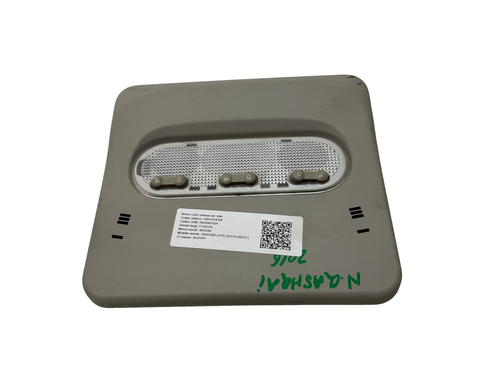 Luce Cortesia Ant. Tetto (Nissan Renault) 264304EH3A 264304EH3B Usato