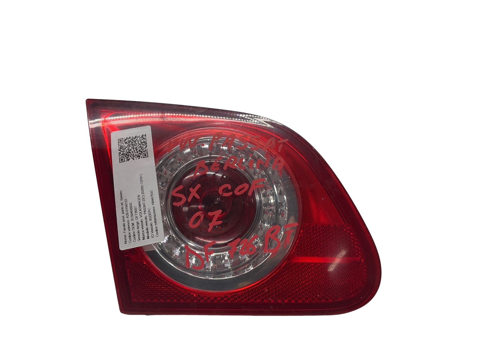 Fanale Post. Parte Int. Sinistro (Vw) 3C5945093E Usato