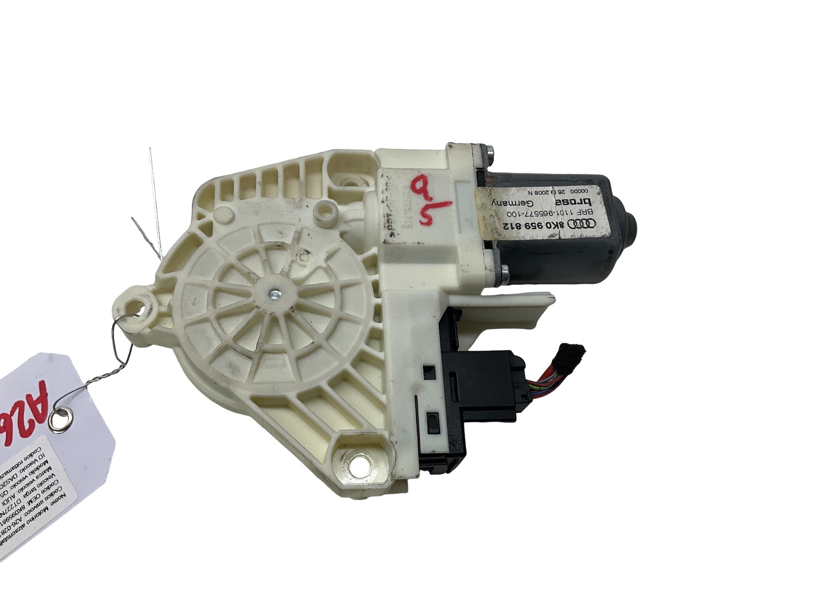 Motorino Alzacristallo Porta Post. Destro (Brose) 8K0959812 8K0 959 812 Usato