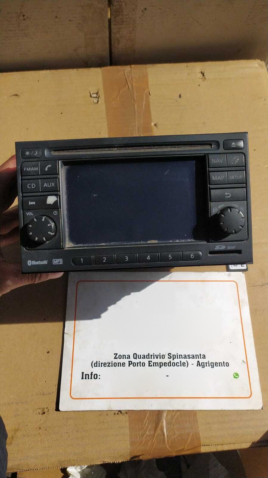 Lettore Cd E Sistema Navigatore Satellitare Nissan QASHQAI (J10E/JJ10E) (09/10>09/14<) Usato