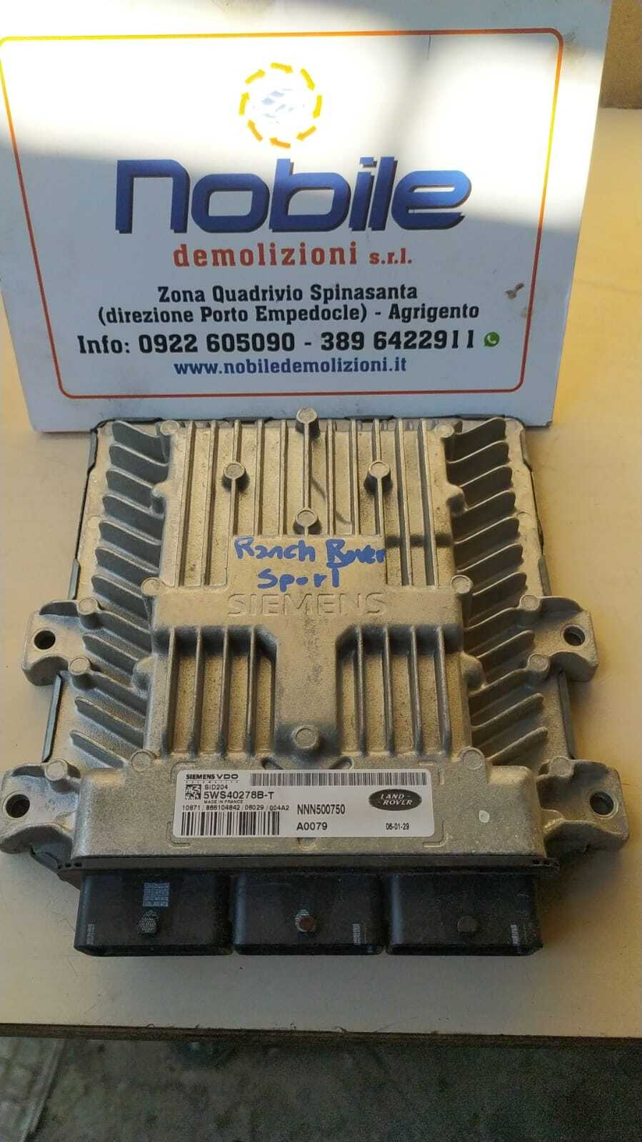 Centralina Iniezione (Land Rover) 5WS40278BT Usato