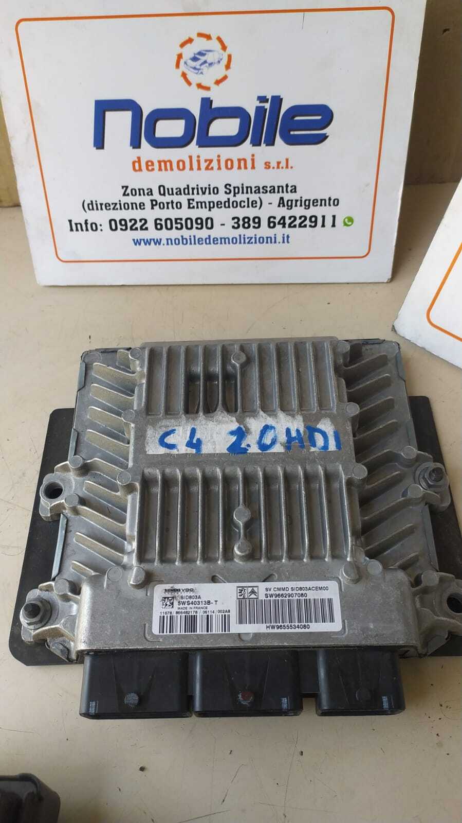 Centralina Iniezione (Citroen) SW9662907080 Usato