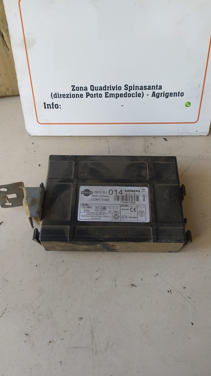Centralina Modulo Di Controllo Comfort (Nissan) 5WK48512 Usato