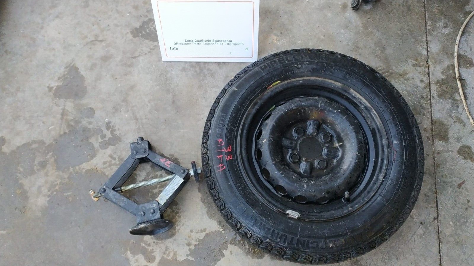 kit ruota ruotino di scorta raggio 13 r13 - Immagine 1 di 5