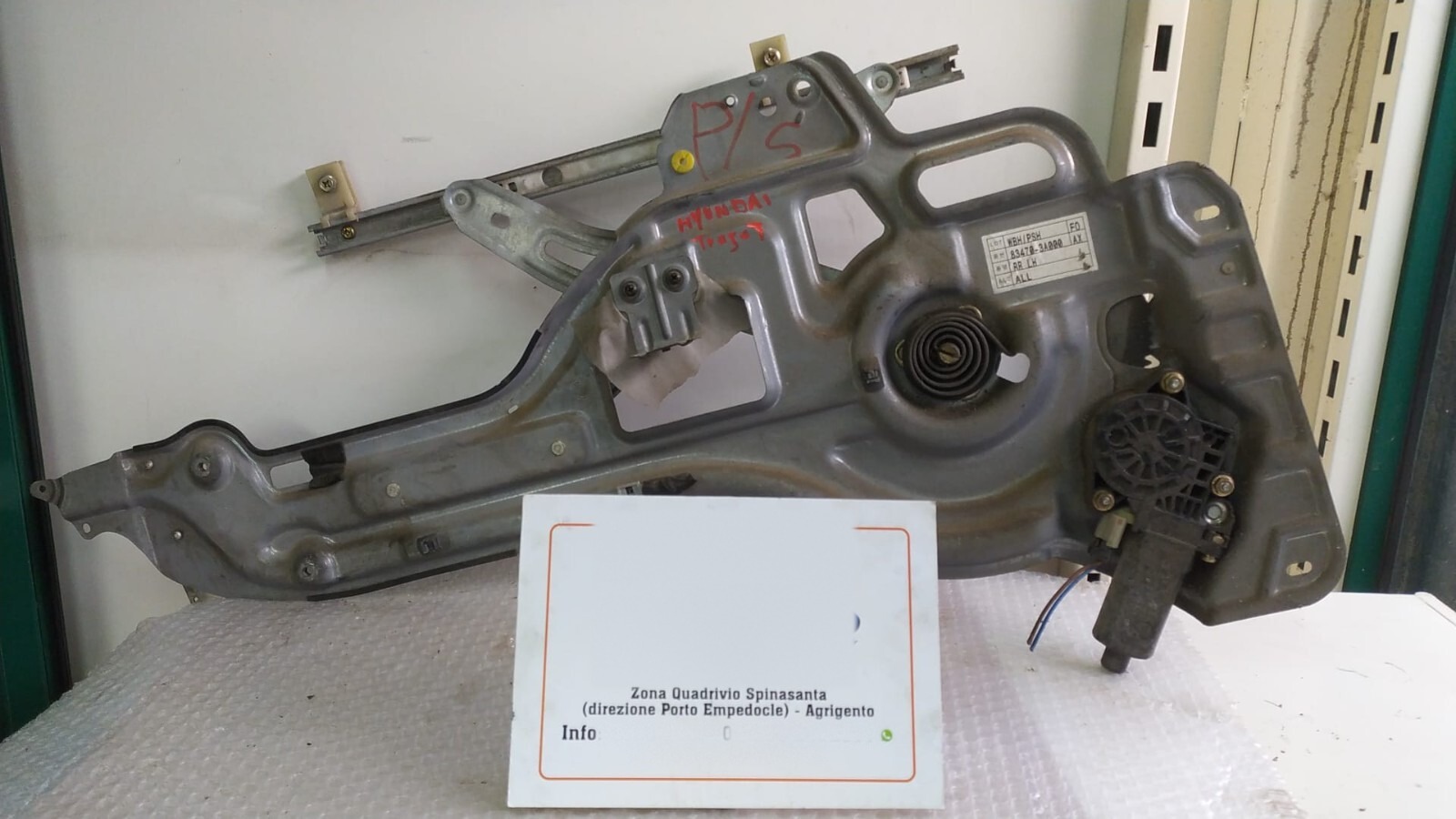 Motorino Alzacristallo Porta Post. Sinistro (Hyundai) 834703A000 Usato