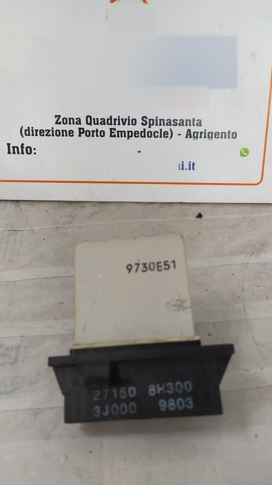 Resistenza motorino ventilazione abitacolo - Immagine 1 di 3