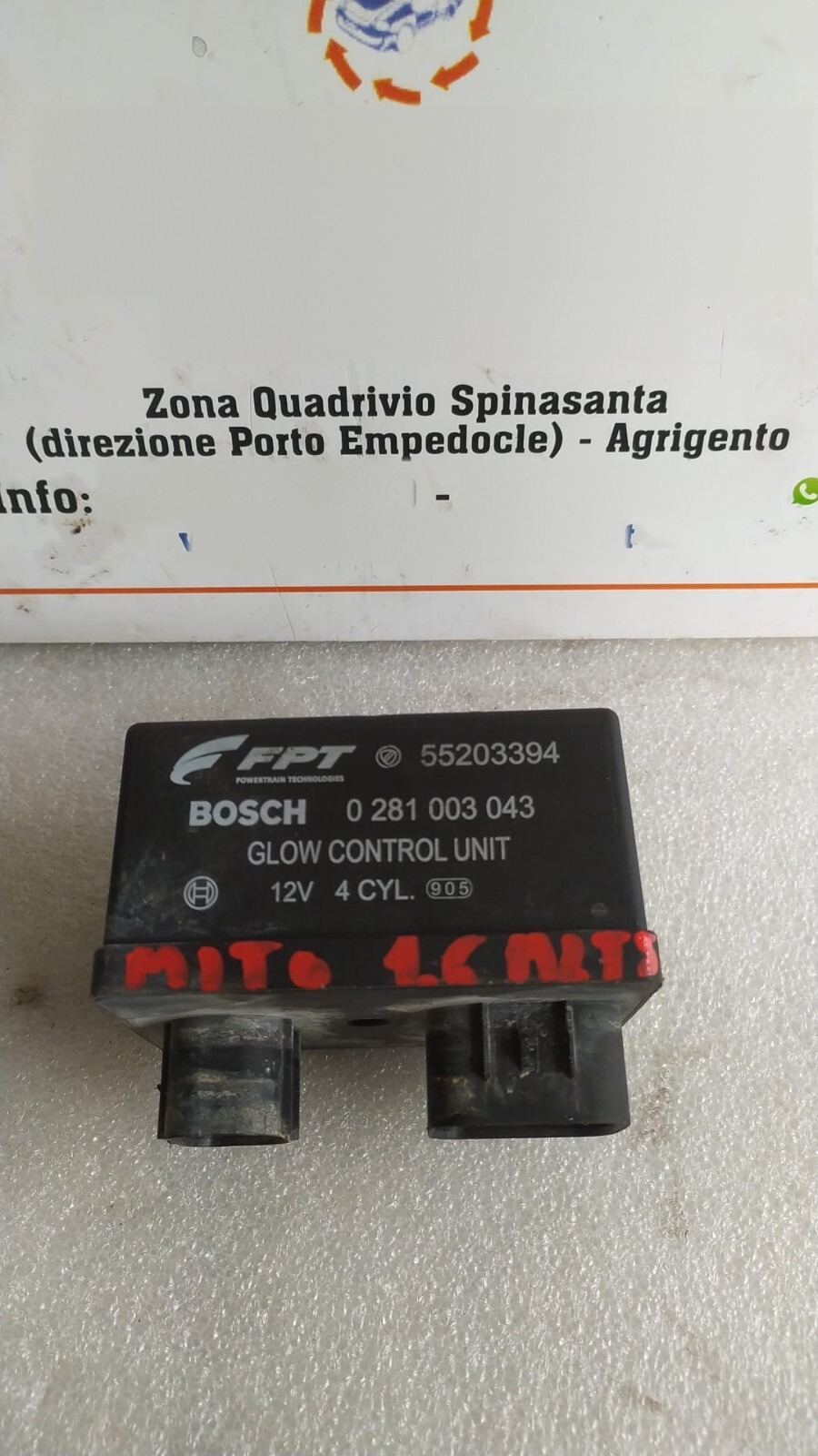 Relè Preriscaldamento Candelette (Alfa Romeo) 0281003043 Usato