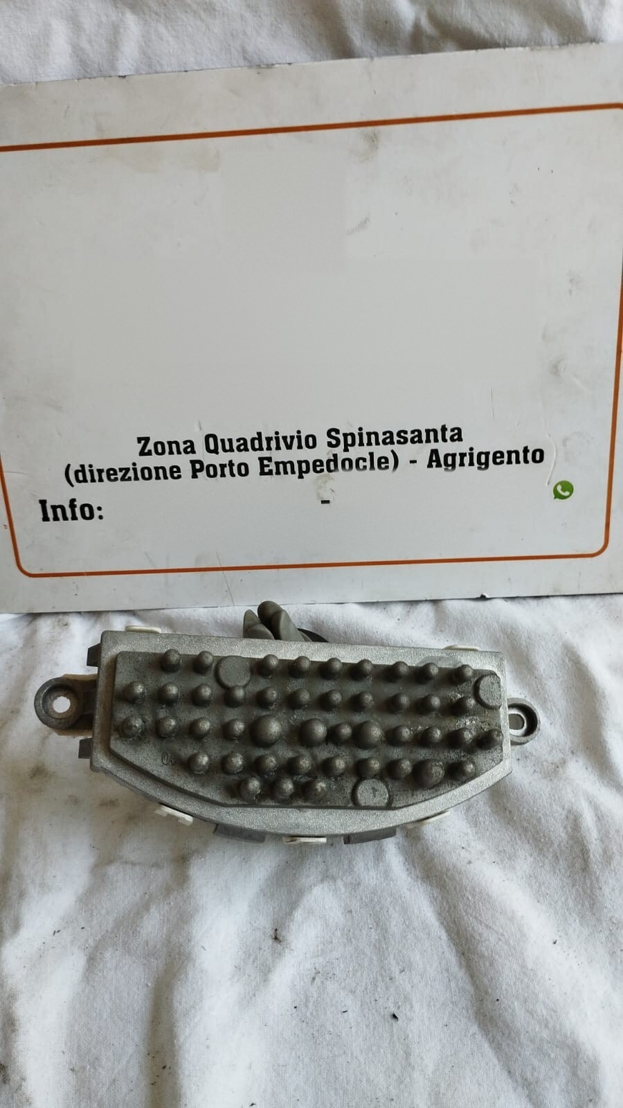 regolatore resistenza ventola riscaldamento stufa - Immagine 1 di 4