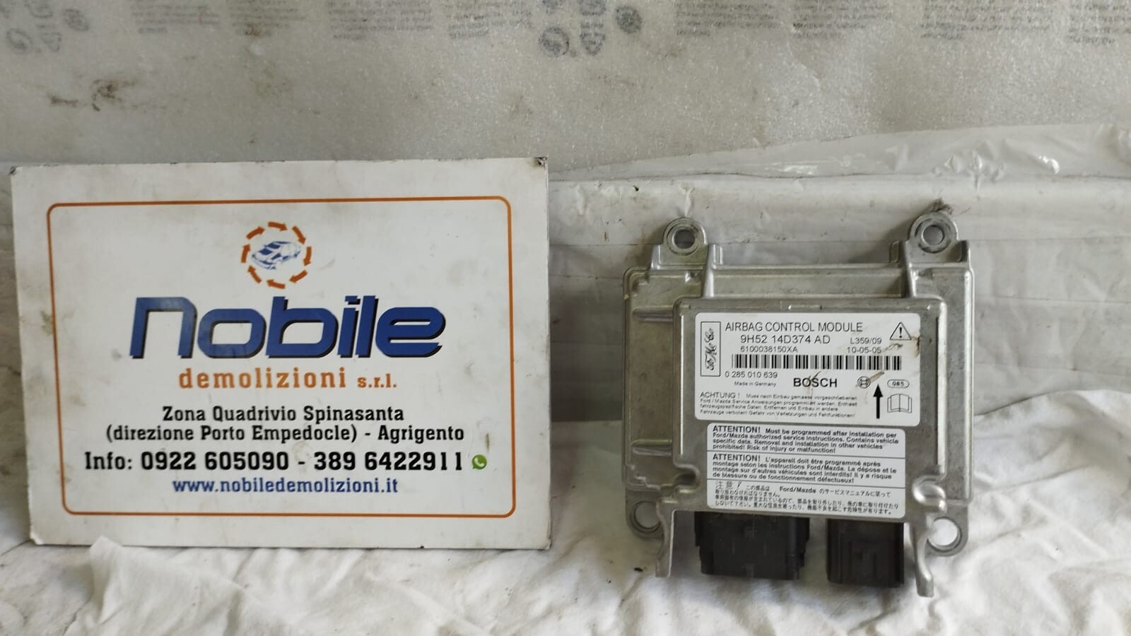 Centralina Comando Airbag (Land Rover) 9H5214D374 Usato
