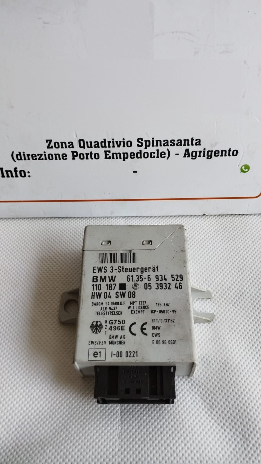 centralina bloccasterzo immobilizer - Immagine 1 di 3