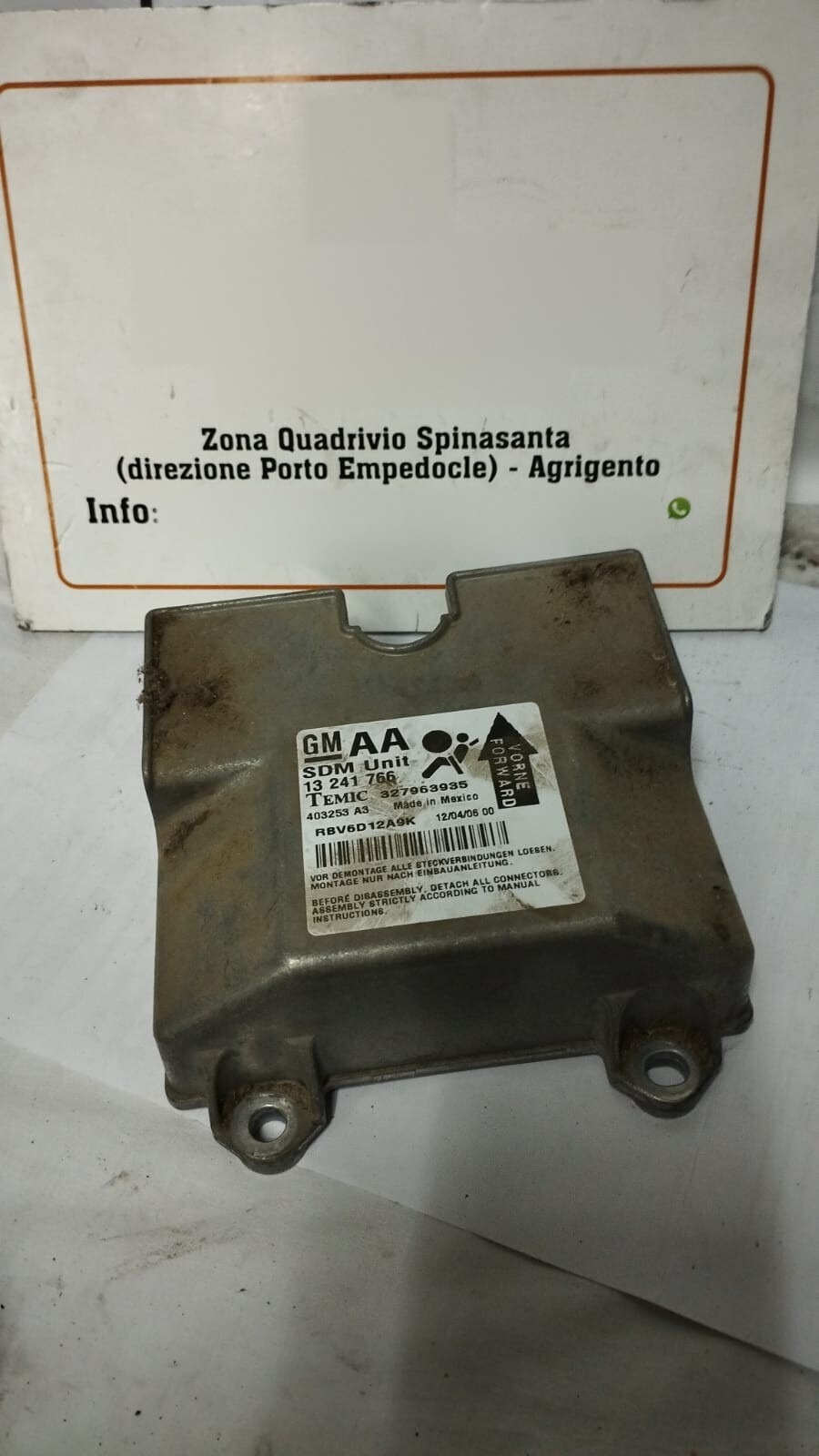 Centralina comando airbag - Immagine 1 di 3