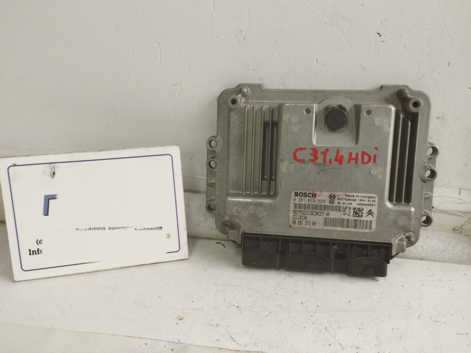 Centralina Iniezione (Citroen) 0281012524 Usato
