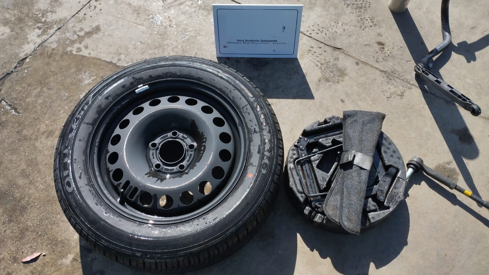 kit completo ruota ruotino di scorta - Immagine 1 di 7