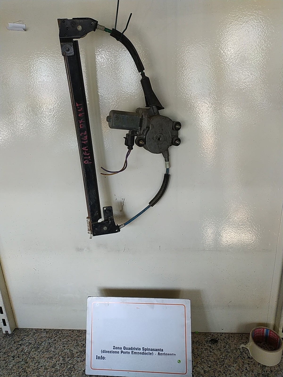 Motorino Alzacristallo Porta Ant. Destro Alfa Romeo 147 Usato