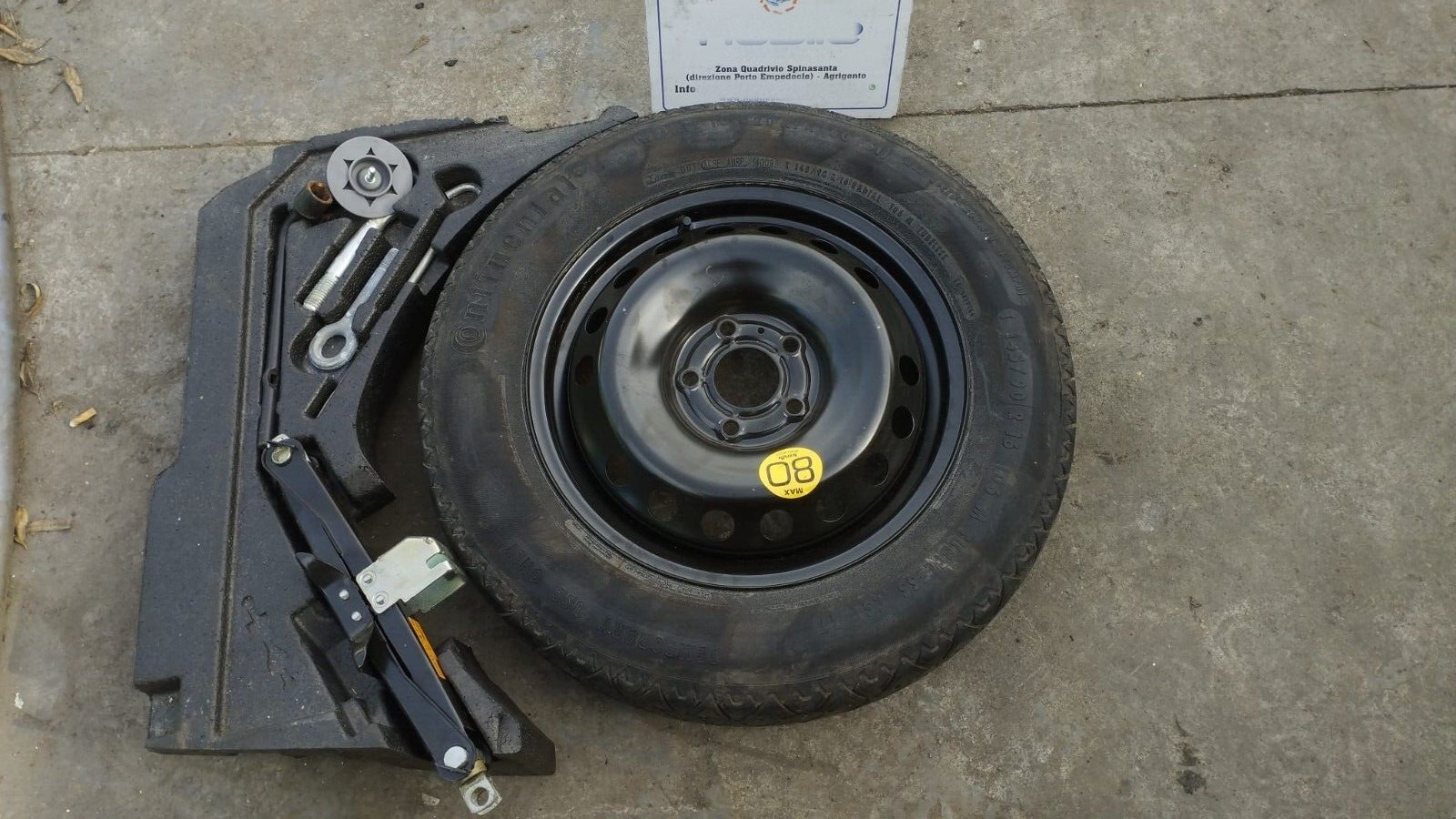 kit ruota ruotino di scorta cerchio raggio 16 r16 - Immagine 1 di 9