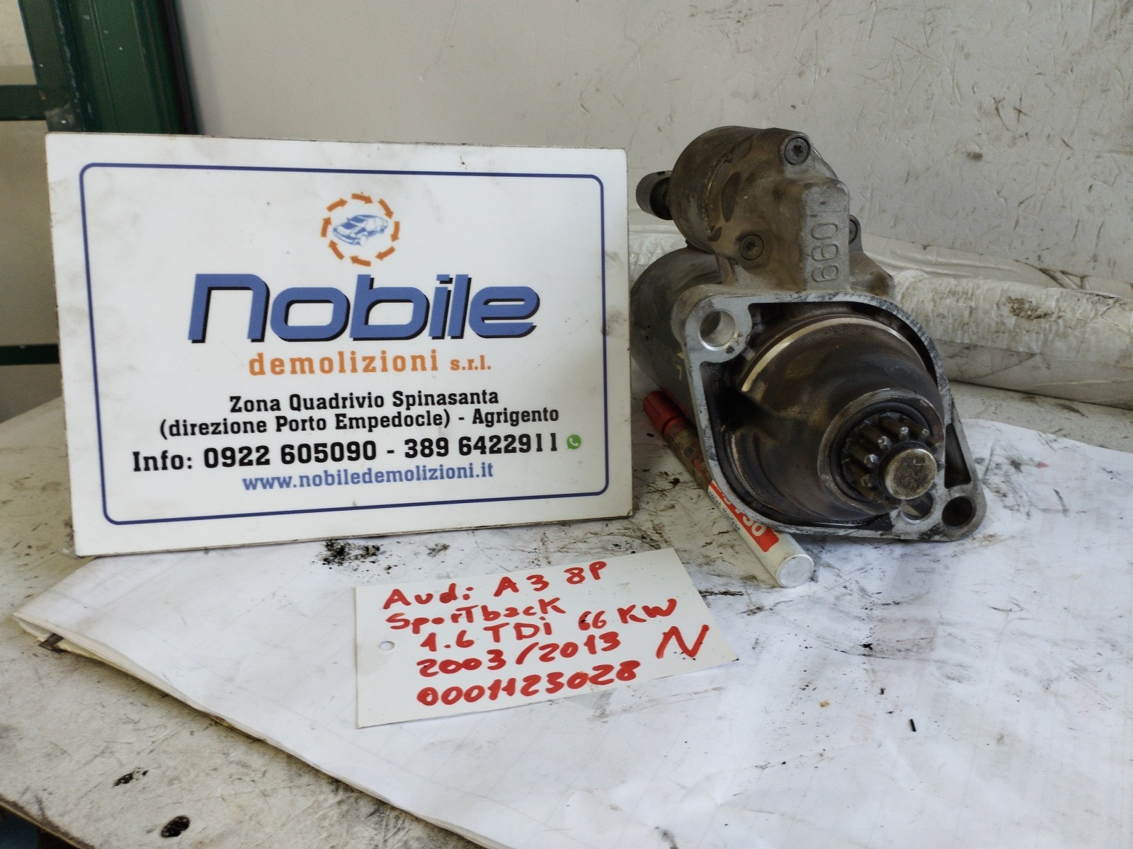 Motorino Avviamento (Audi) 0001123028 Usato