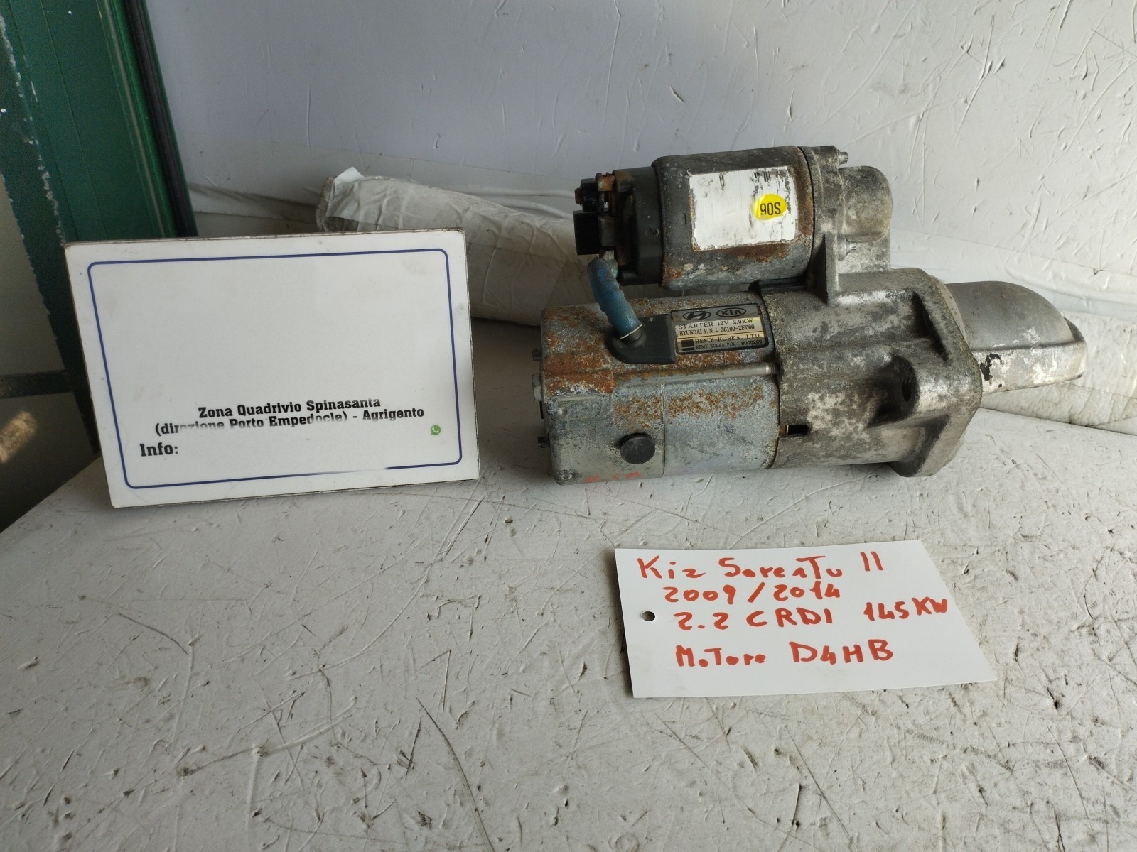 Motorino Avviamento (Kia) 361002F000 Usato