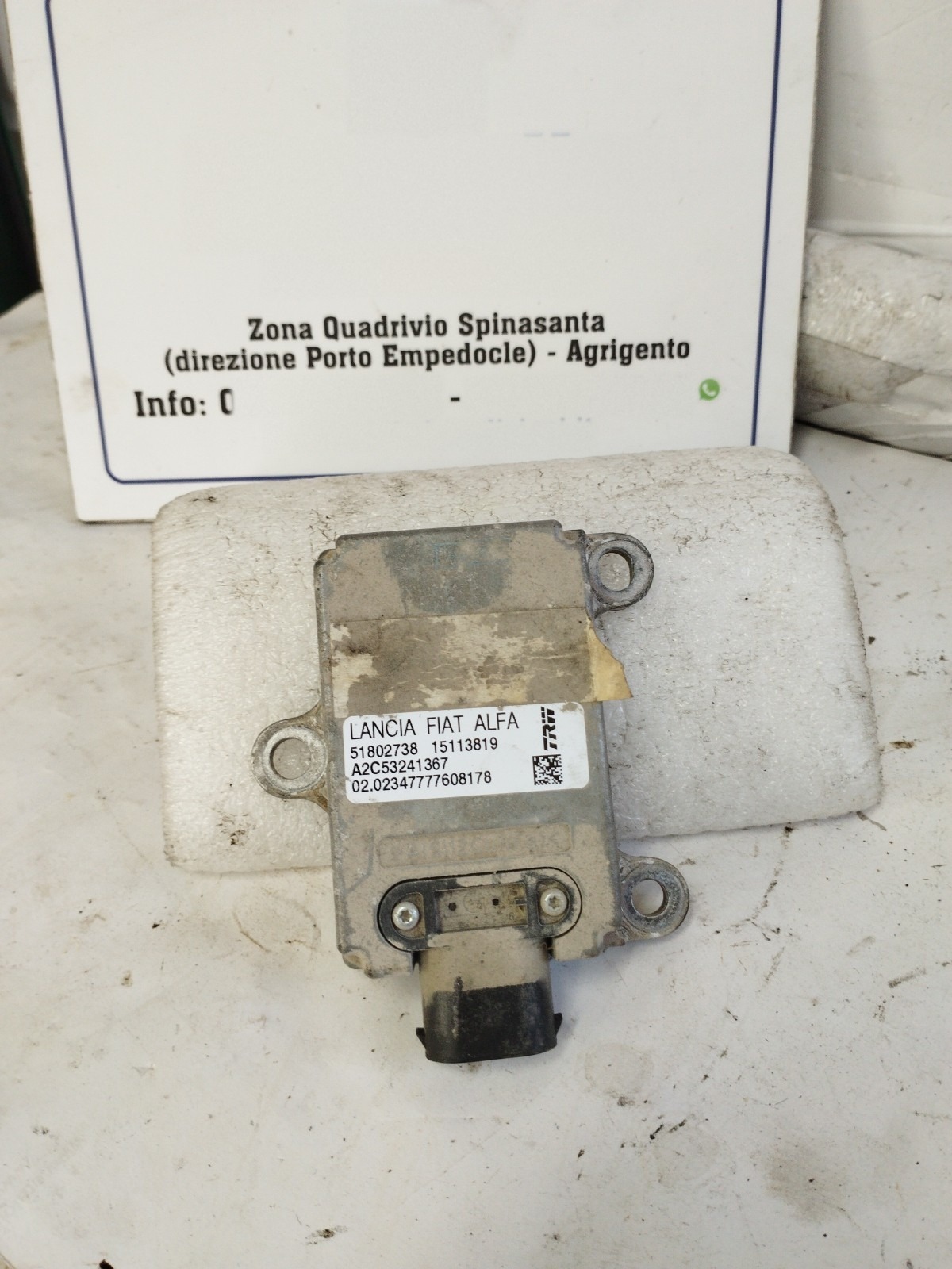 Centralina Sensore Esp Imbardata (Lancia) 51802738 Usato