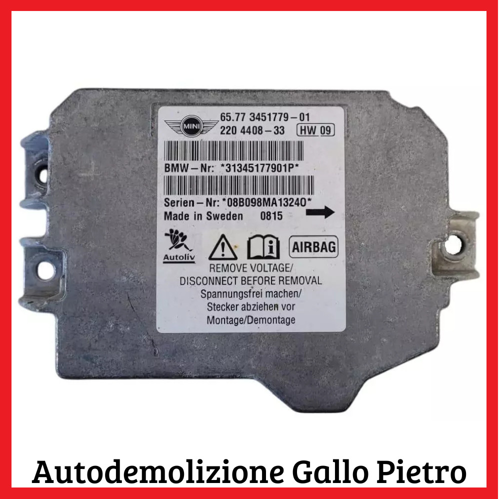 Centralina Comando Airbag 3451779-01 Usato