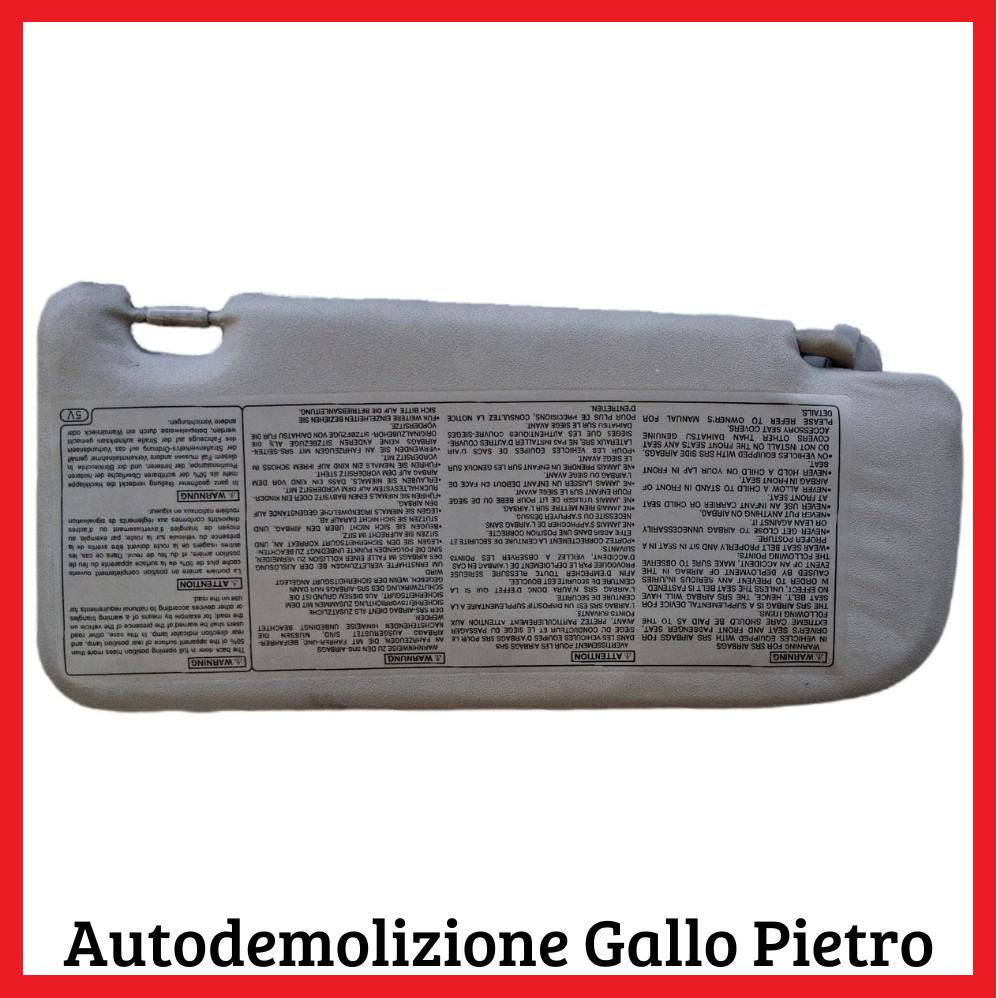 Aletta Parasole Parabrezza Sinistro Usato