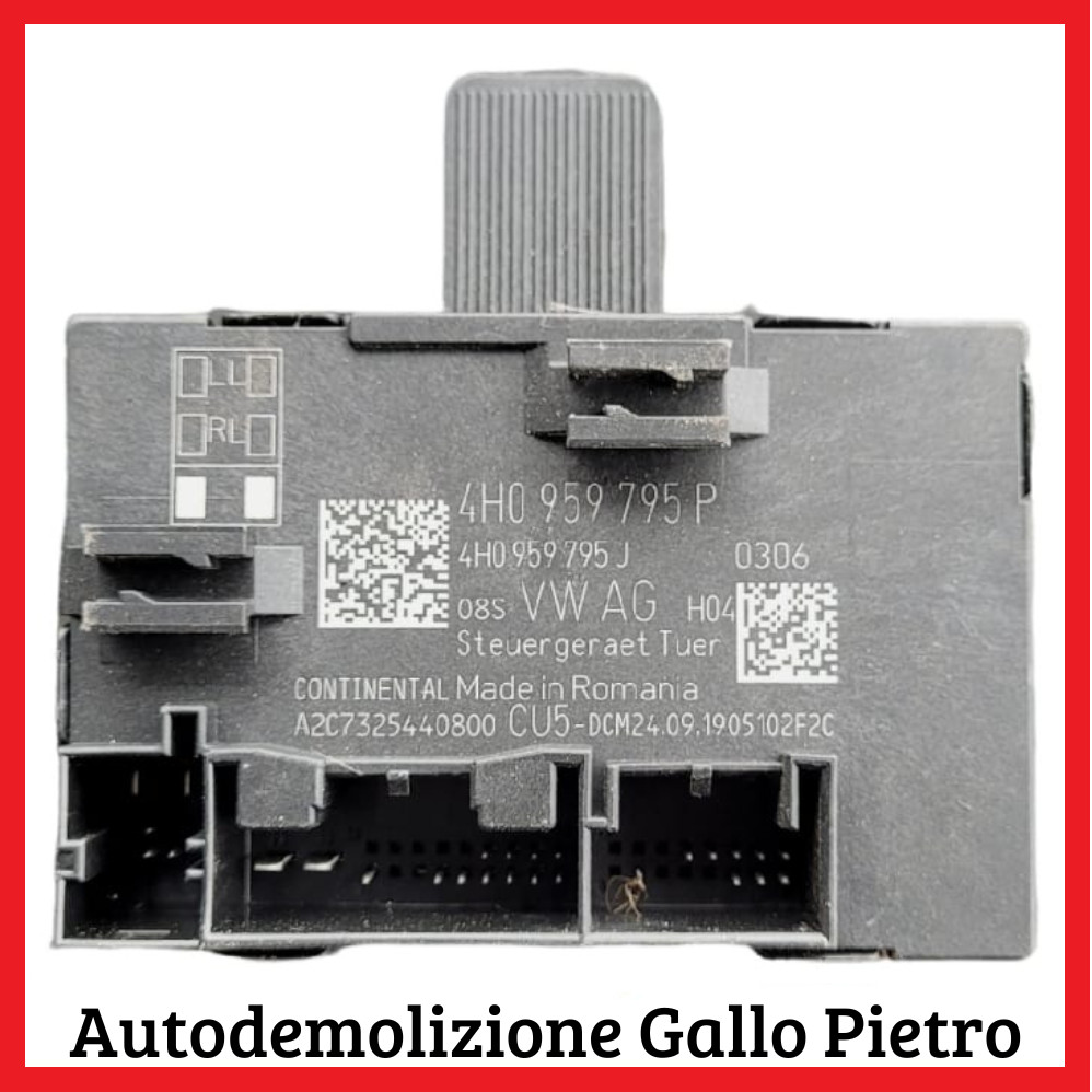 Centralina Porta Posteriore Destra 4H0 Usato
