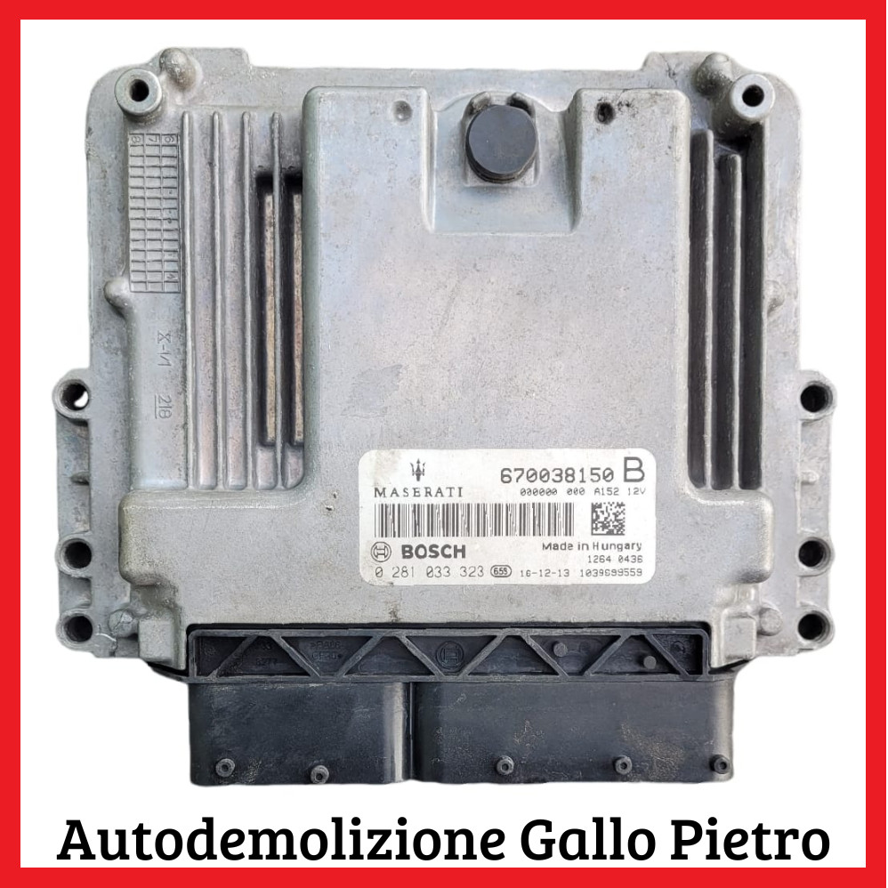 Centralina Ecu Controllo Gestione Motore 670038150 Usato